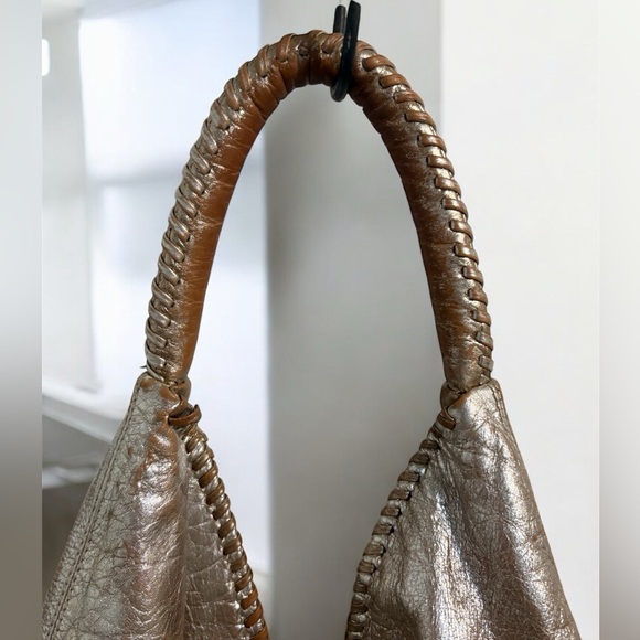 Sharif Metallic Silver and Bronze Hobo Bag - Picture 3 of 16